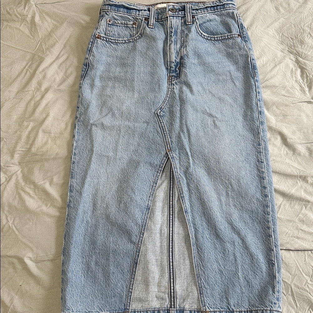Denim Midi Skirt
